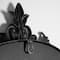 Head West Vintage Arched Black Ornate Metal Frame Mirror